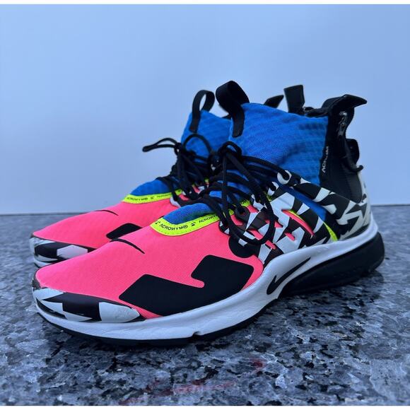 Nike Air Presto Mid / Acronym Multicolor Athletic Shoes Men’s 11 AH7832-600